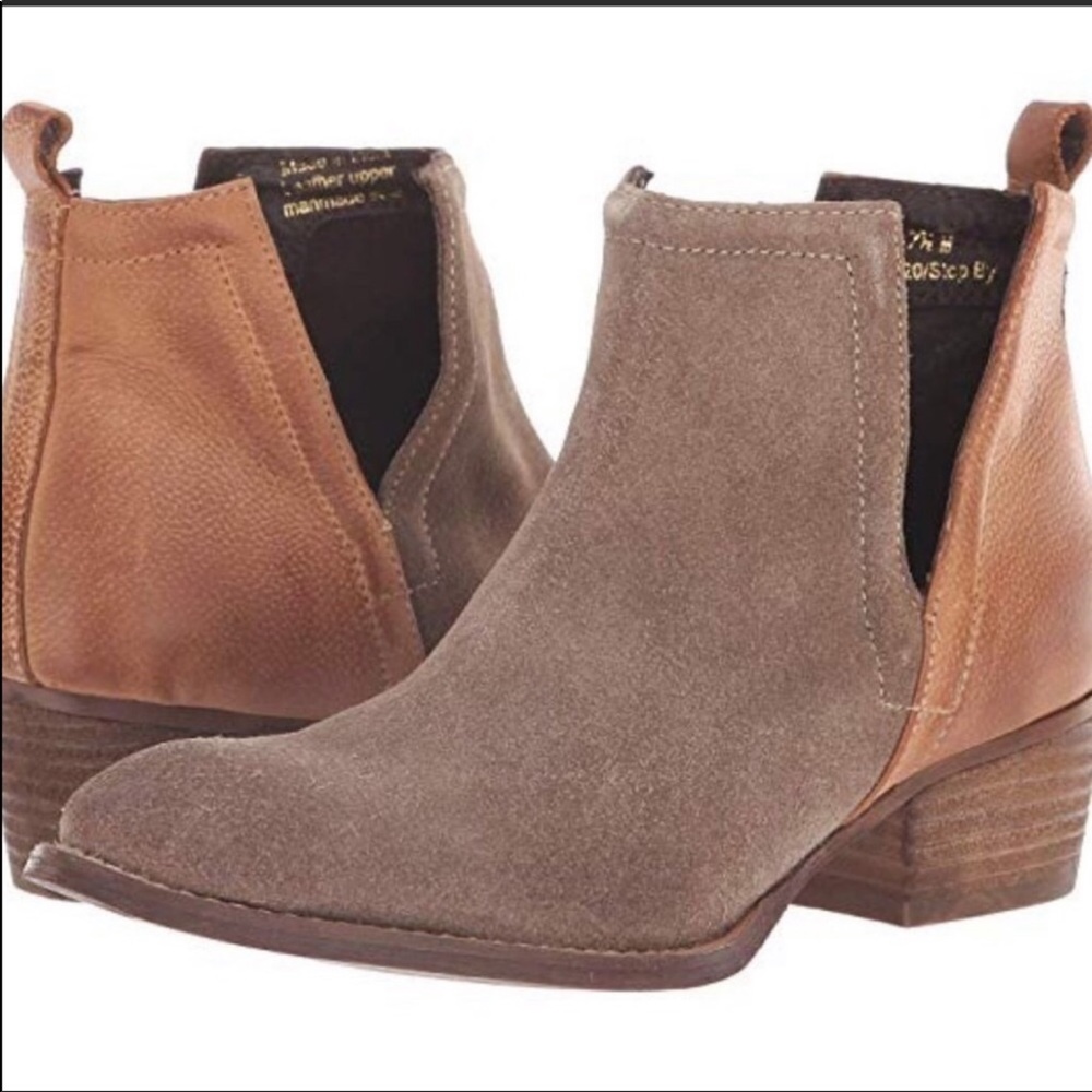 Diba True Stop By Two Tone (Suede & Leather) Booties - Size 9